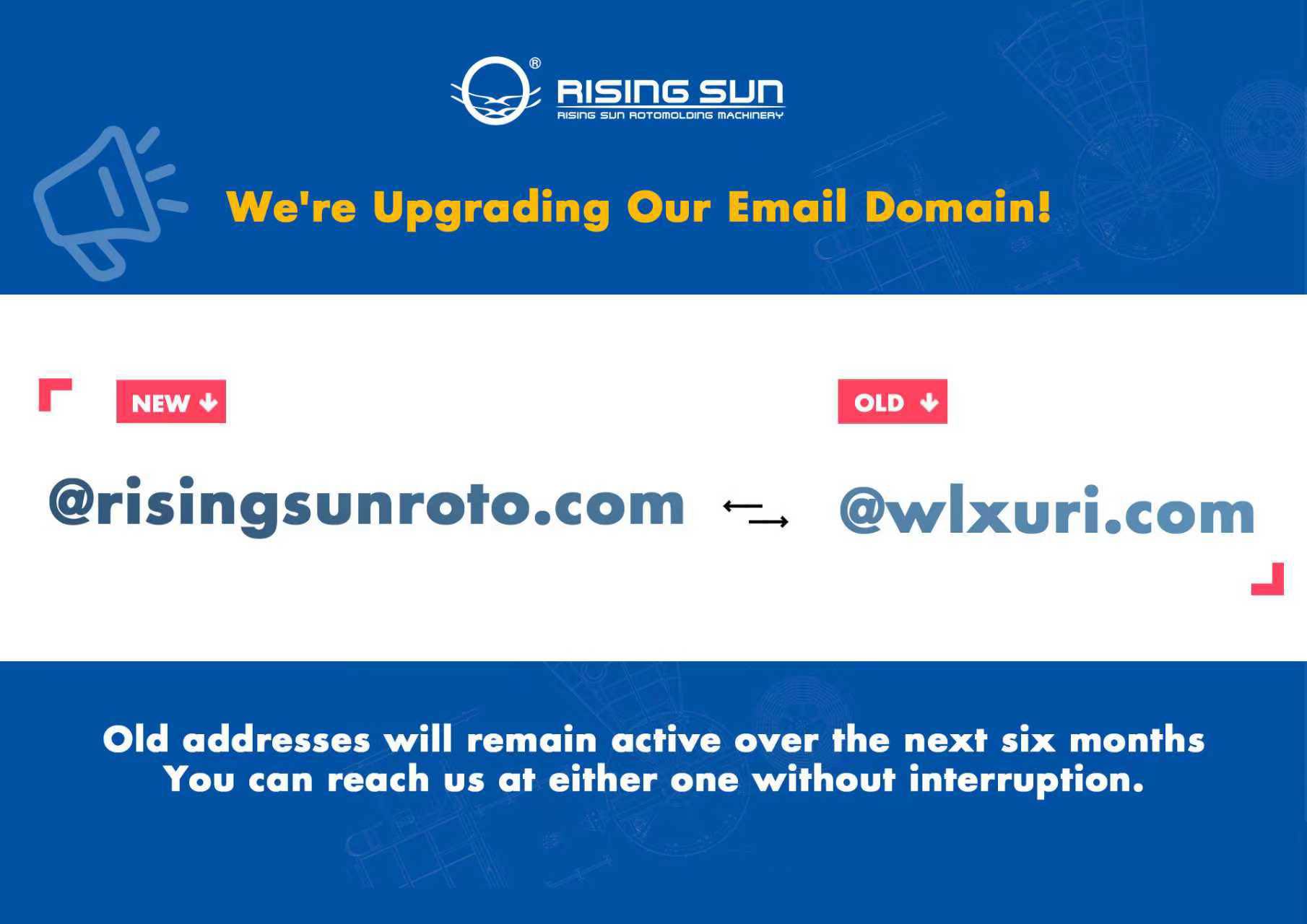 We're Upgrading Our Email Domain!